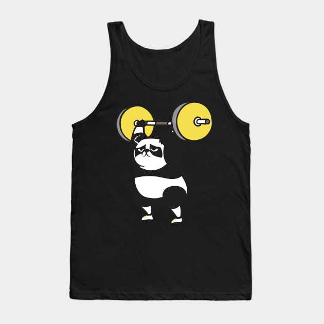 The snatch weightlifting Panda Tank Top by huebucket